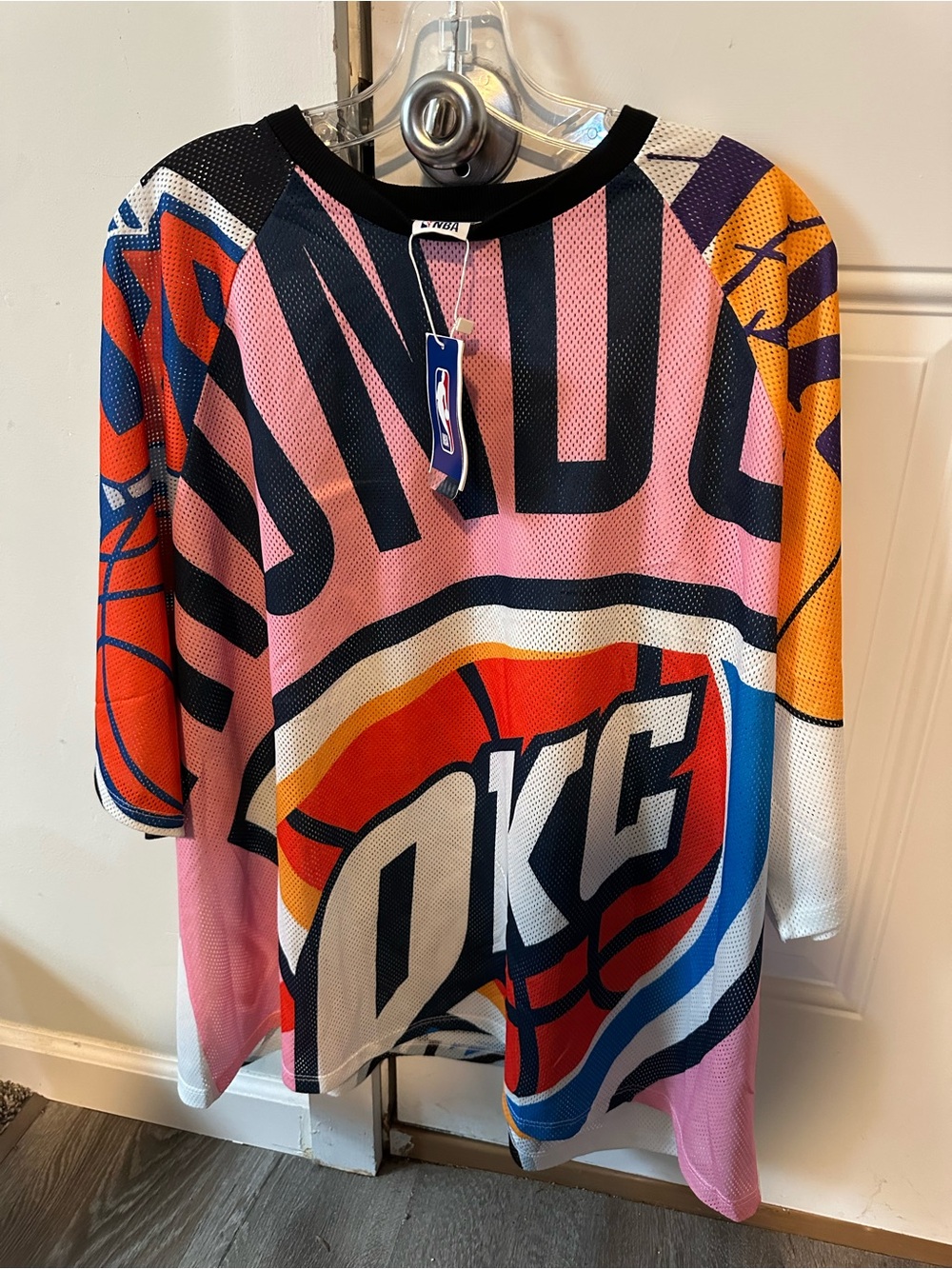 Bershka Oklahoma City OKC Multicolor Graphic Jersey Top